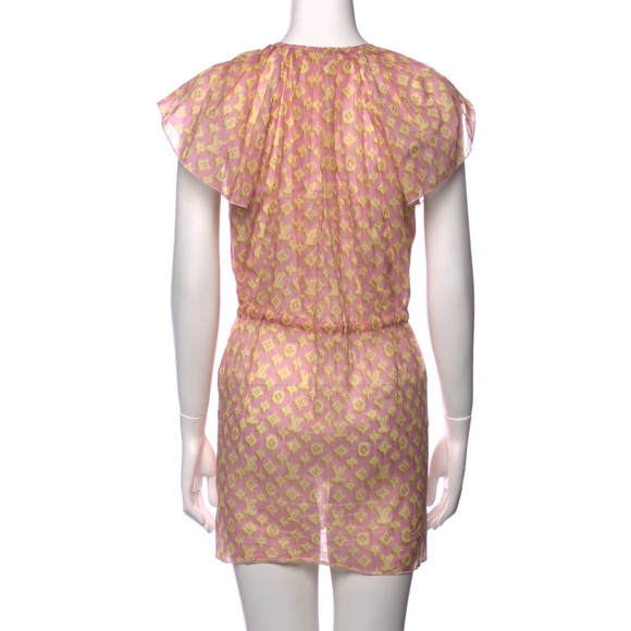 Louis Vuitton: Monogram LV Dress Tie Semi-Sheer Dress - Picture 12 of 15